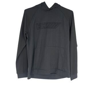 Helly‎ Hansen Hoodie Mens Small Black 3D Logo Performance Fabric Long Sleeve